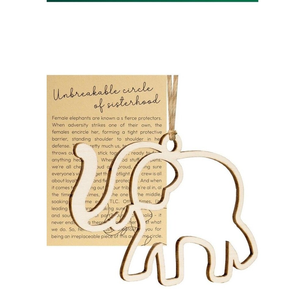 Gifts for Women, Friendship Elephant Ornament with Story Card, Sisterhood Set